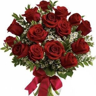 15 red roses with greenery | Flower Delivery Penza